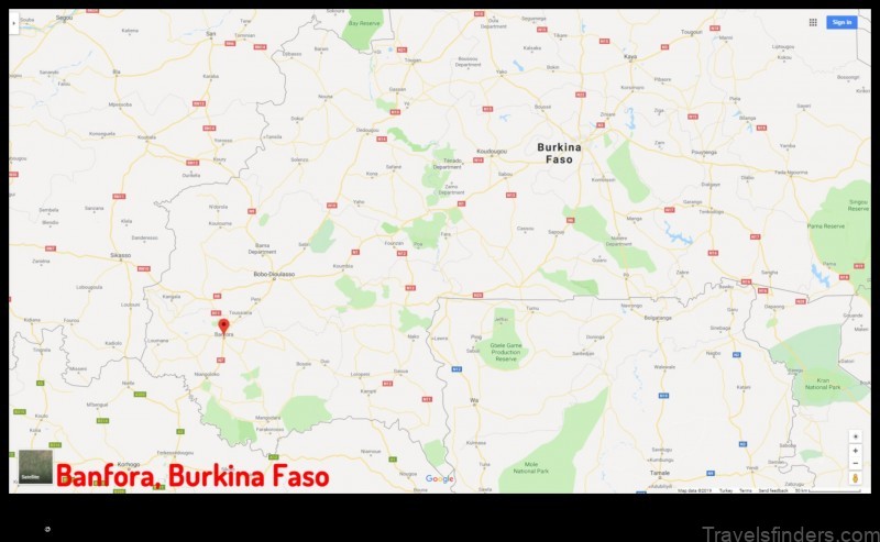 Map of Banfora Burkina Faso