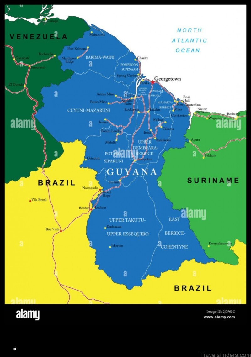 Map of Bartica Guyana