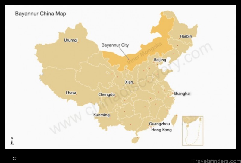 Map of Bayan Nur China