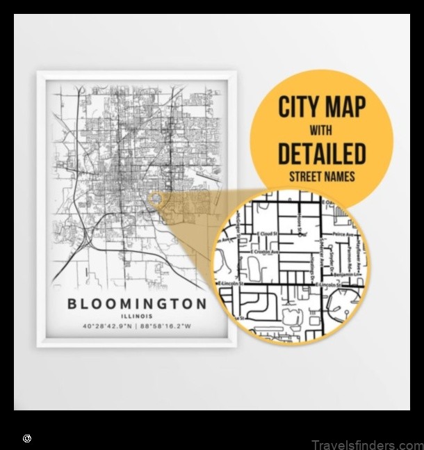 Map of Bloomington United States