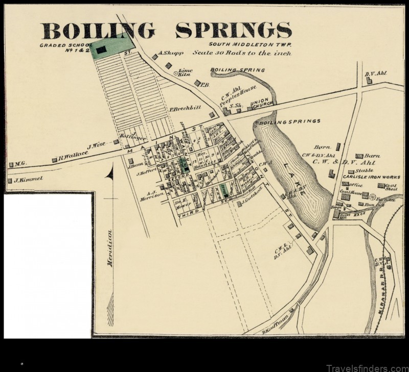 Map of Boiling Springs United States
