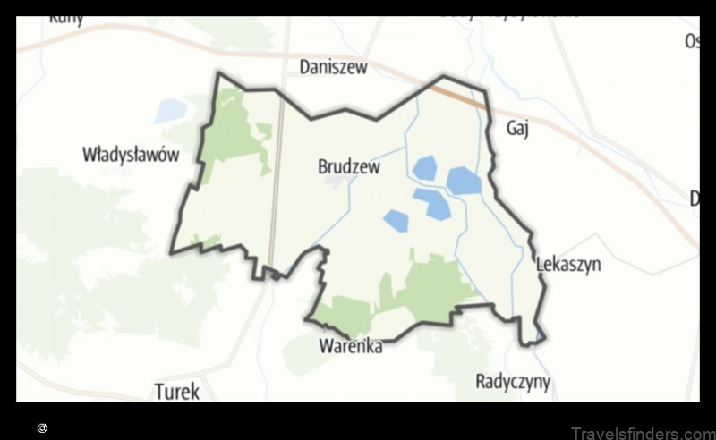 Map of Brudzew Poland