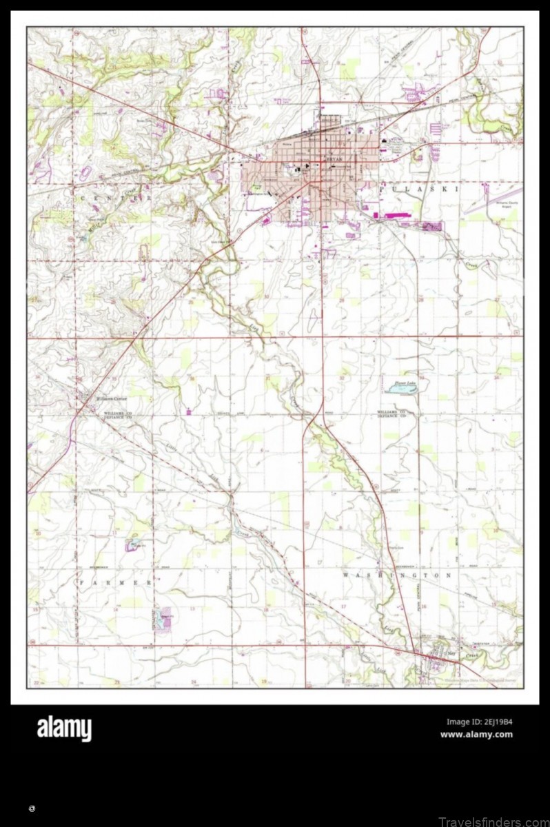 Map of Bryan United States