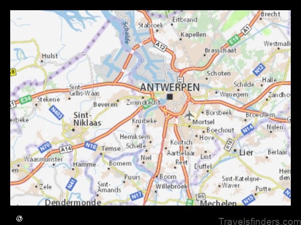 Map of Burcht Belgium