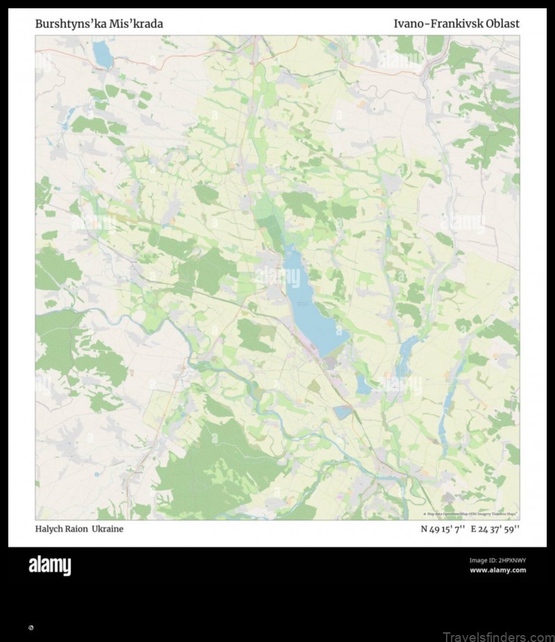 explore the map of burshtyn ukraine