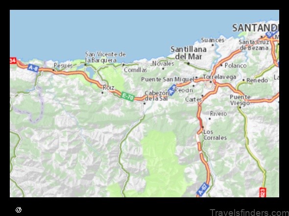 explore the map of cabezon de la sal spain