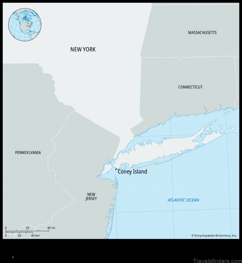 Map of Coney Island United States