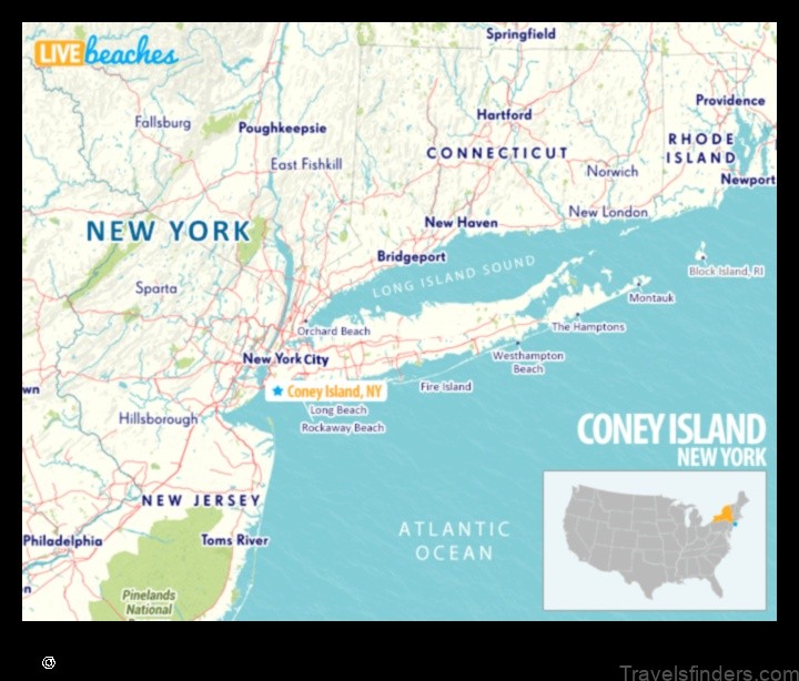 Map of Coney Island United States