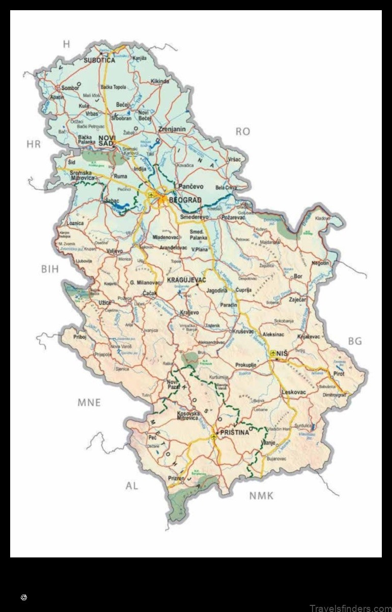 Map of Dimitrovgrad Serbia