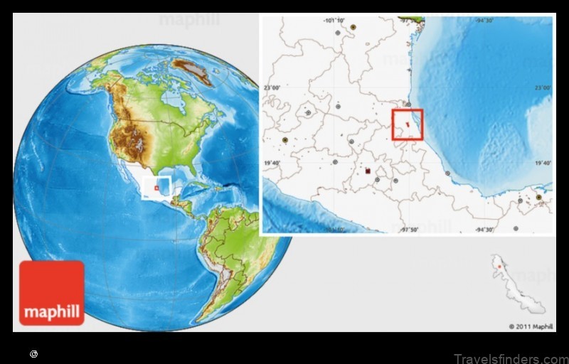 Map of El Rincón Citlaltépetl Mexico