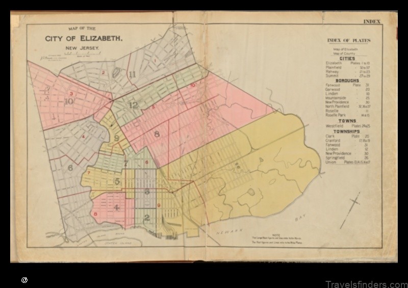 Map of Elizabeth United States