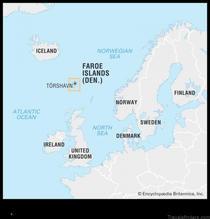 Map of Eystur Faeroe Islands