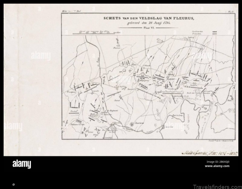 Map of Fleurus Belgium