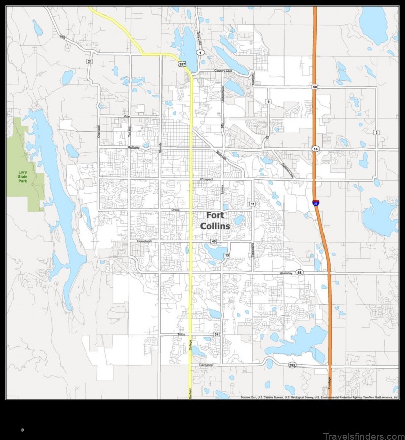 explore the map of fort collins united states