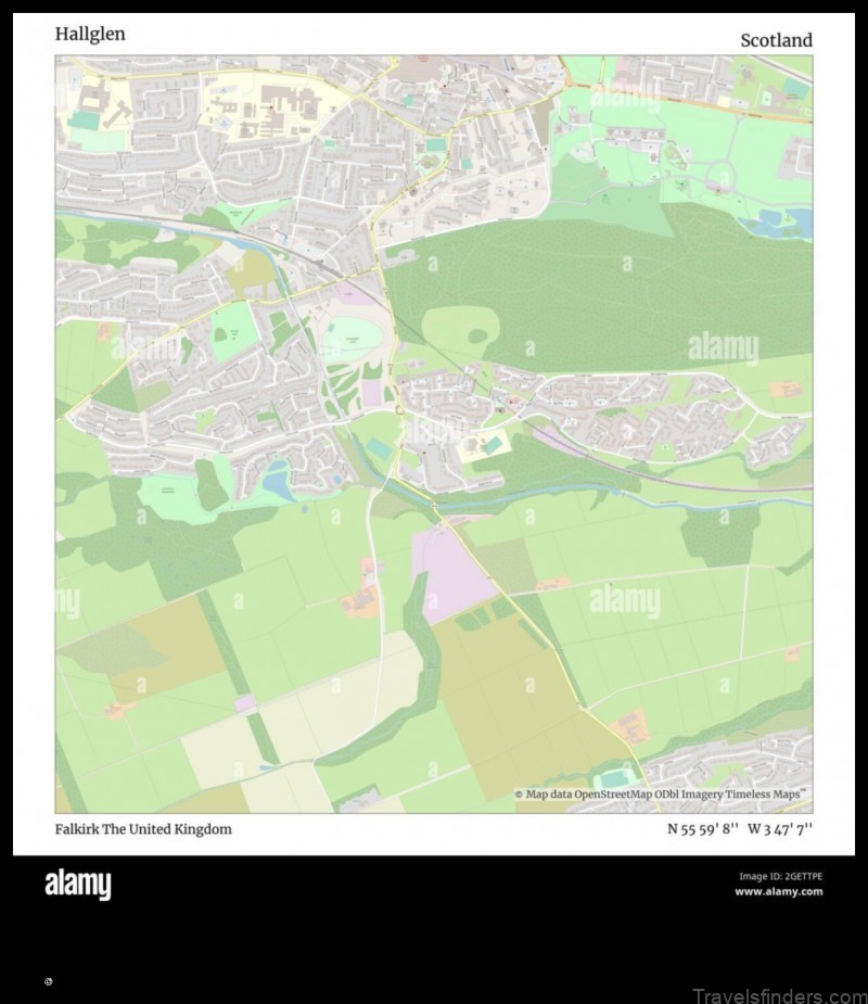 explore the map of hallglen united kingdom