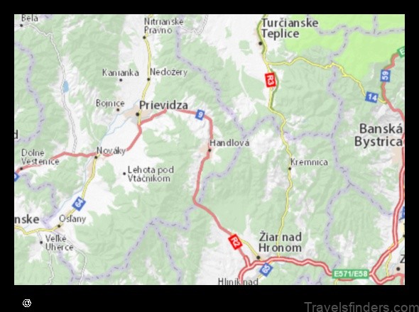 Map of Handlová Slovakia