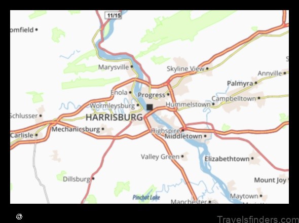 Map of Harrisburg United States