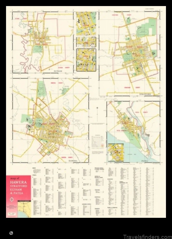 Map of Hawera New Zealand