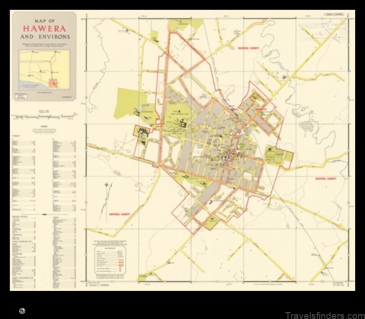 Map of Hawera New Zealand