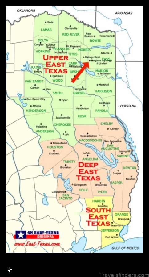 explore the map of hughes springs united states