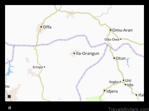 Map of Ila Orangun Nigeria