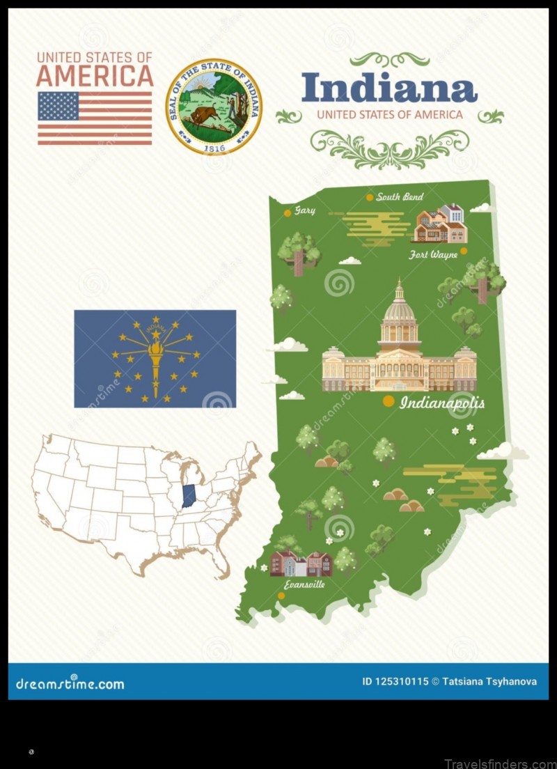 Map of Indianapolis United States