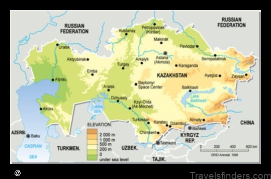 Map of Karaaul Kazakhstan