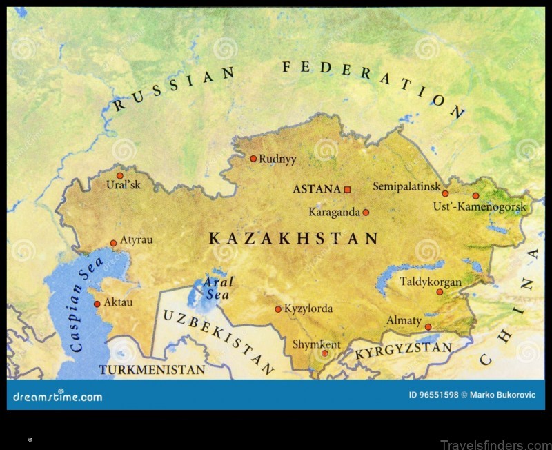 Map of Karaaul Kazakhstan