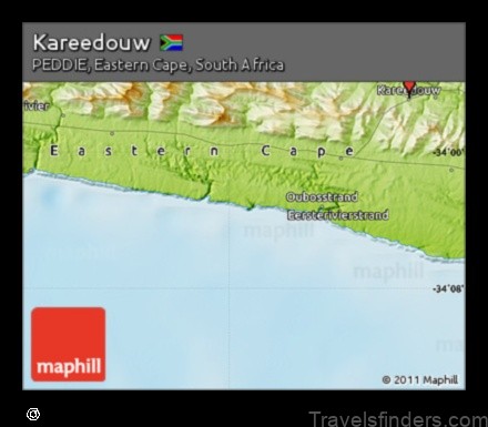 Map of Kareedouw South Africa