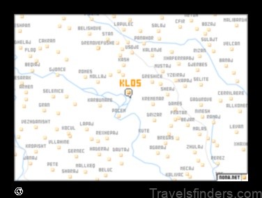 Map of Klos Albania