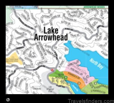 Map of Lake Arrowhead United States