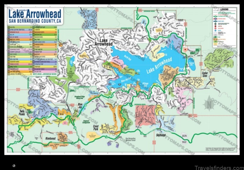 explore the map of lake arrowhead united states