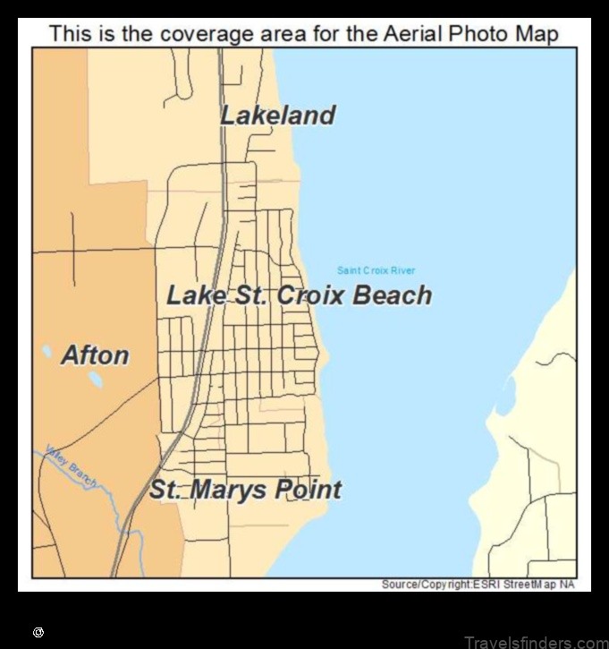 explore the map of lake saint croix beach united states