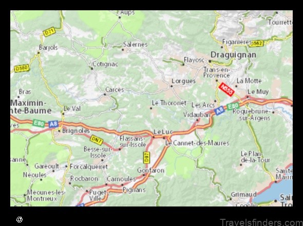 explore the map of le thoronet france a picturesque village in the var
