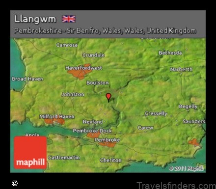 Map of Llangwm United Kingdom