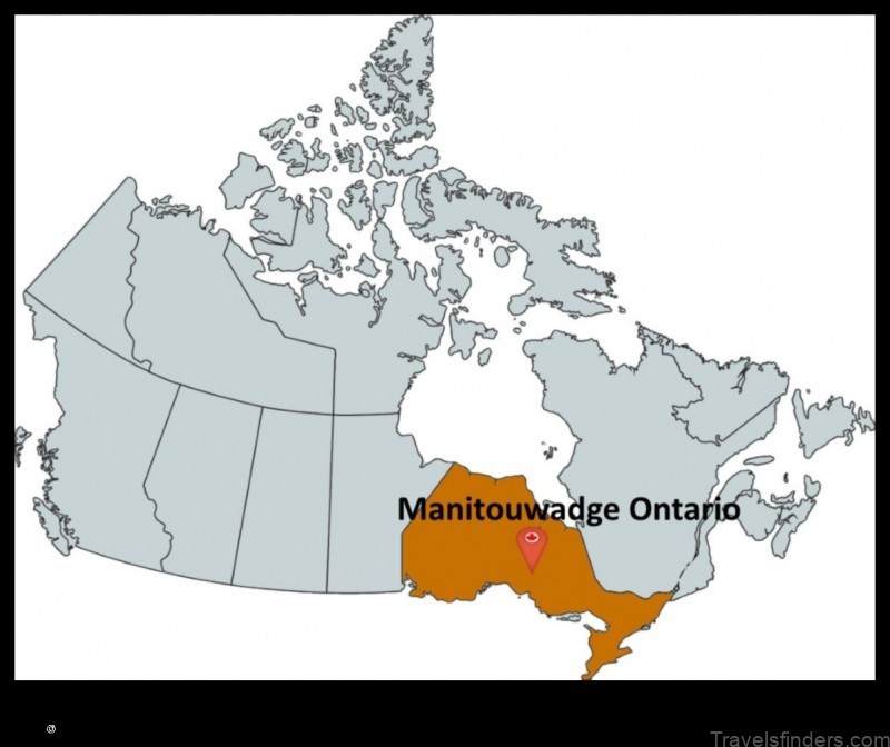 Map of Manitouwadge Canada