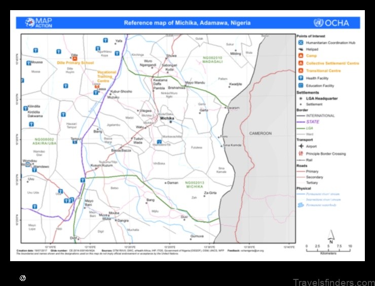 explore the map of michika nigeria