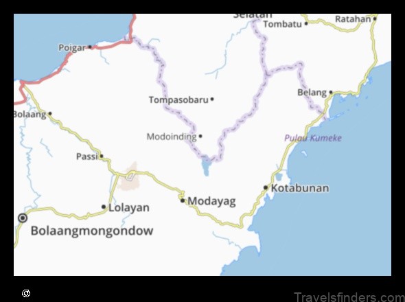 explore the map of modayag indonesia