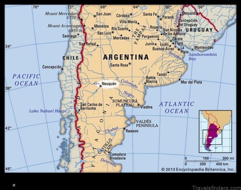 Map of Neuquén Argentina