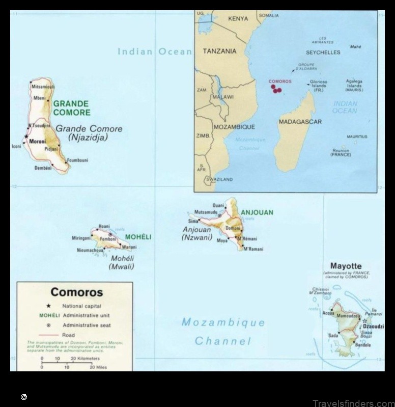 explore the map of nioumamilima comoros