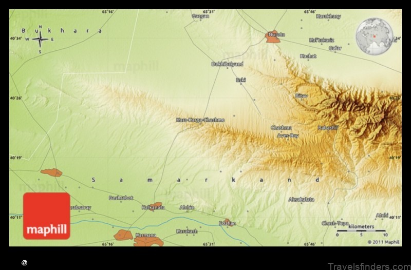 explore the map of nurota uzbekistan