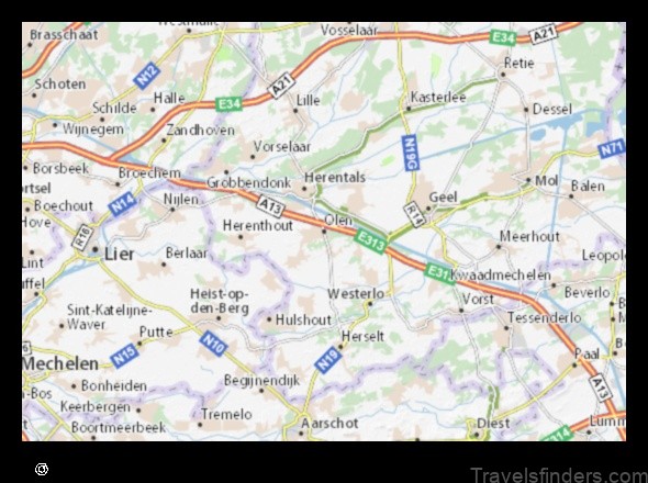 Map of Olen Belgium