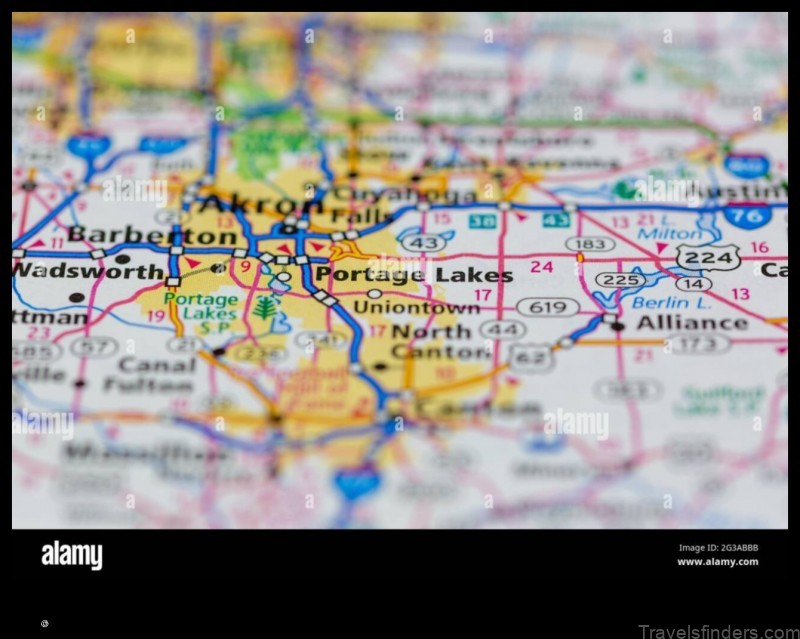 explore the map of portage lakes in the united states