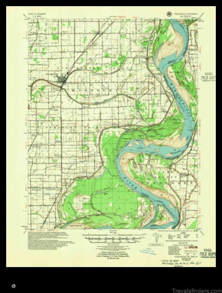 Map of Portageville United States