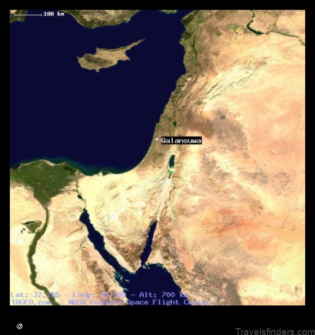 Map of Qalansuwa Israel