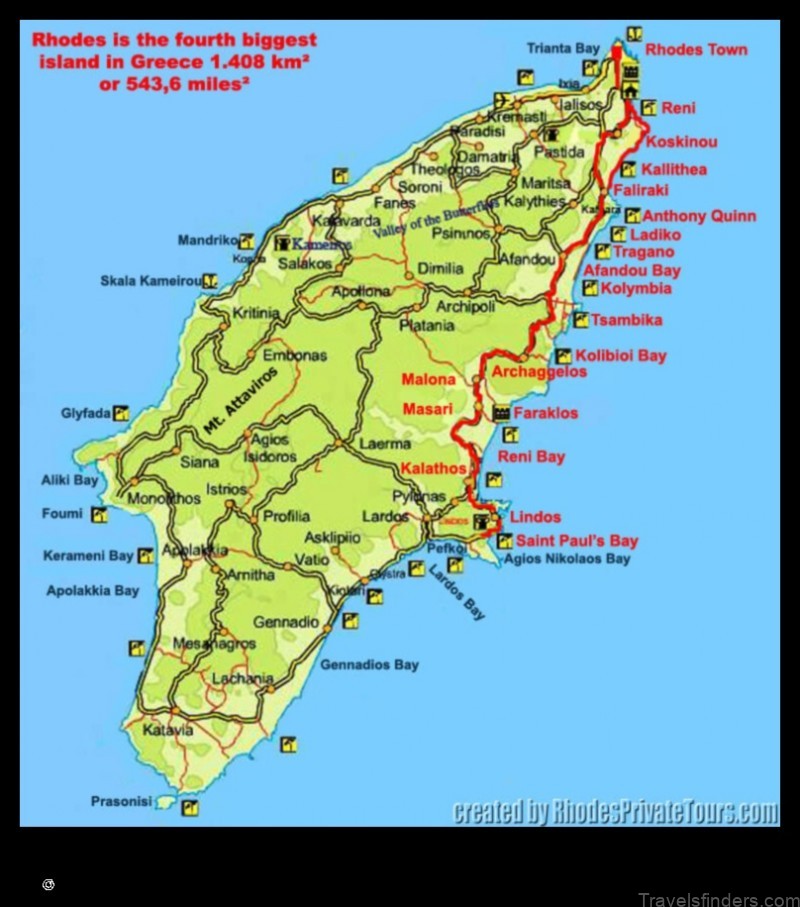 explore the map of rododafni greece a guide to the islands top attractions