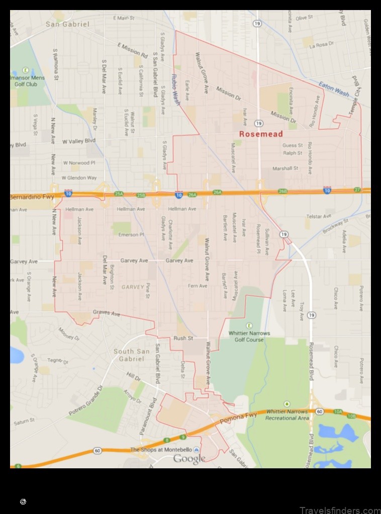 Map of Rosemead United States