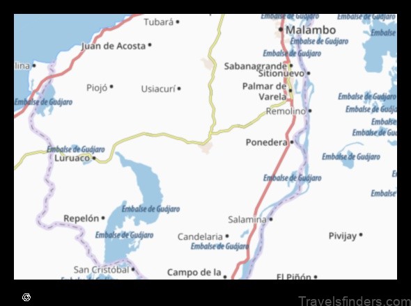 Map of Sabanagrande Colombia