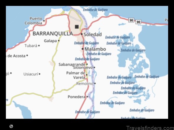 Map of Sabanagrande Colombia