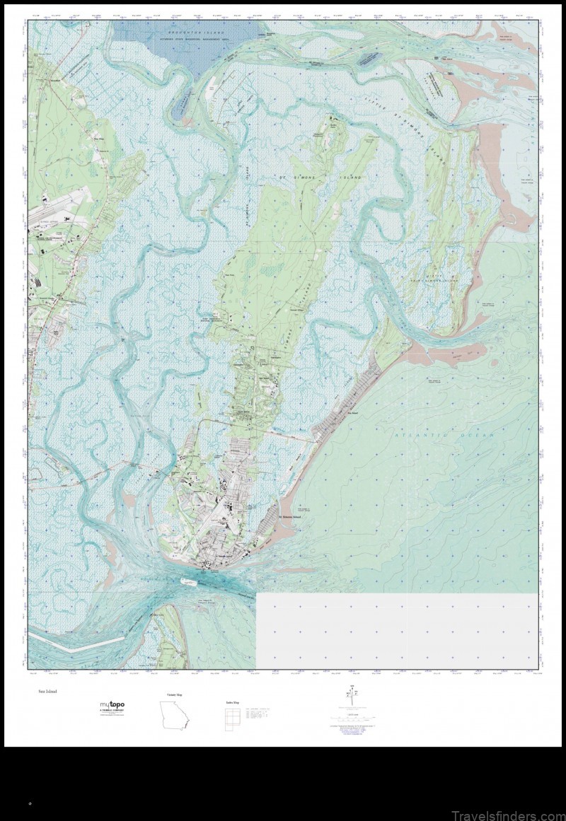 Map of Saint Simons Island United States